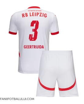 RB Leipzig Lutsharel Geertruida #3 Echipament de Fotbal Replică 2024-25 Copii Acasa (+ Șorturi)
